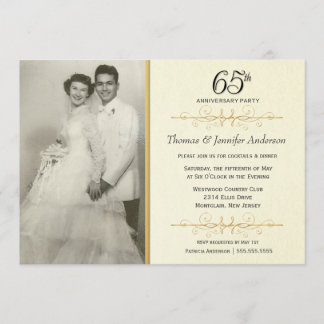 65th Wedding Anniversary Party Invitations
