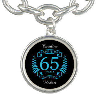65th Wedding ANNIVERSARY SAPPHIRE Charm Bracelet