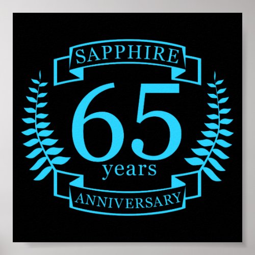 65th Wedding ANNIVERSARY SAPPHIRE Poster