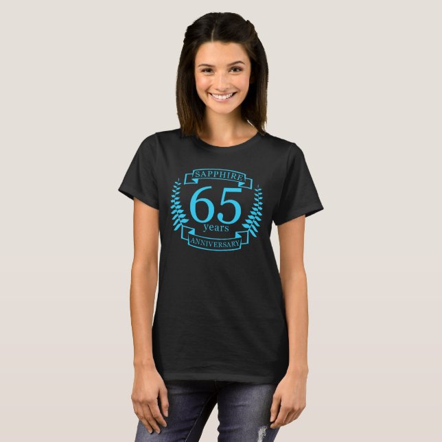 65th Wedding ANNIVERSARY SAPPHIRE T-Shirt (Front Full)