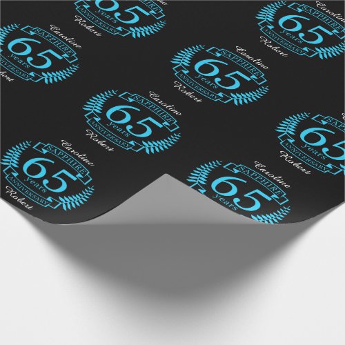 65th Wedding ANNIVERSARY SAPPHIRE Wrapping Paper