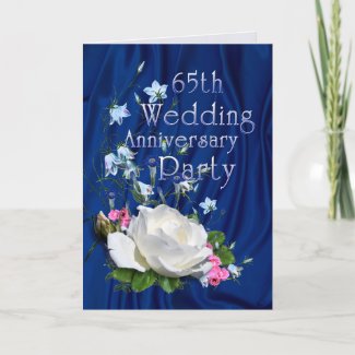 65th Wedding Anniversary White Roses