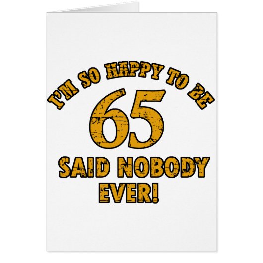 65th year old gifts cards (Front)