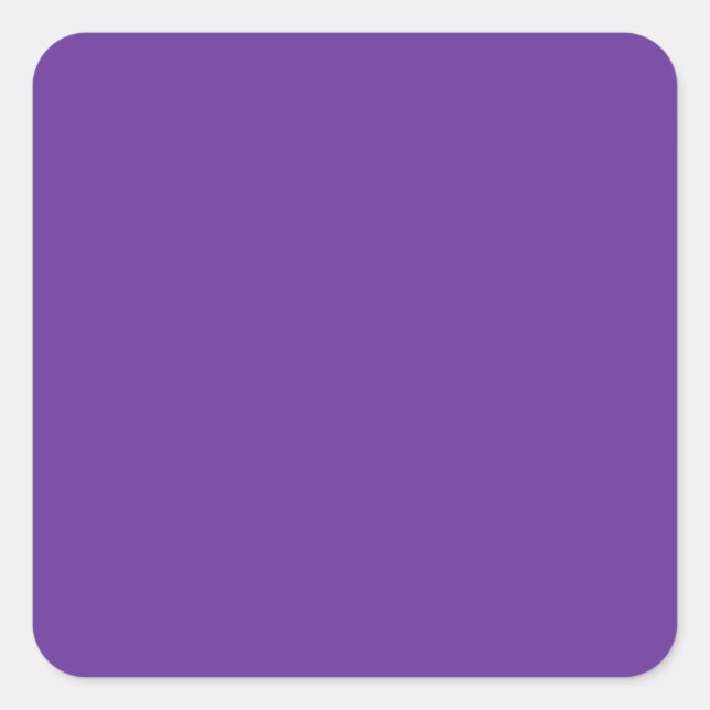 663399 Solid Color Purple Background Template Square Sticker (Front)