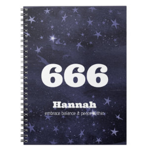 666 Angel Number Stars Higher Self Alignment Notebook