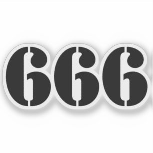 666 (black) sticker