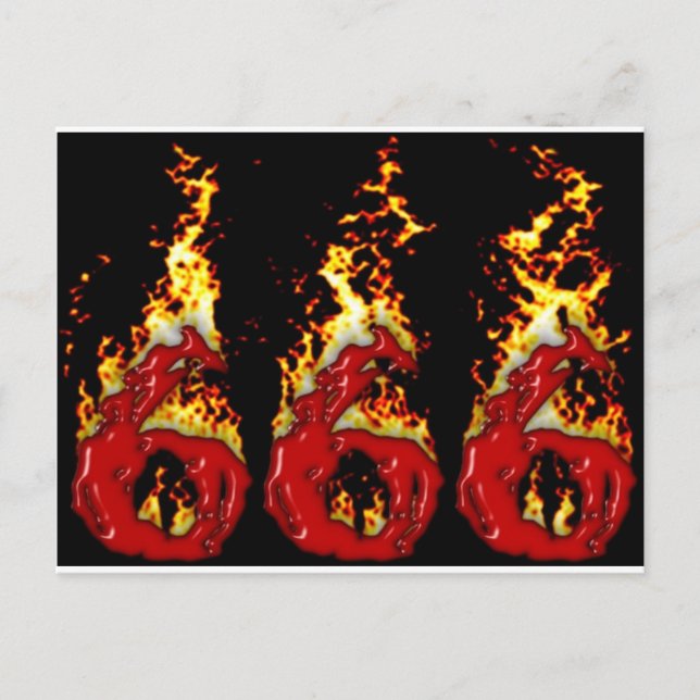 666 Blood & Fire Postcard (Front)