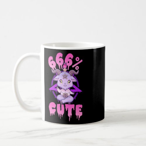 666 Cute L Cute Satanic Pentagram Baphomet  Coffee Mug