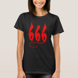 666 Mark Of the Beast Satanism Sinner Devil Horns T-Shirt