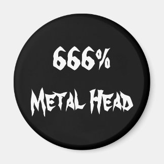 666%Metal Head Magnet