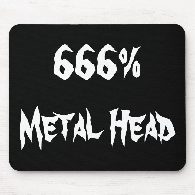 666%Metal Head Mouse Pad (Front)