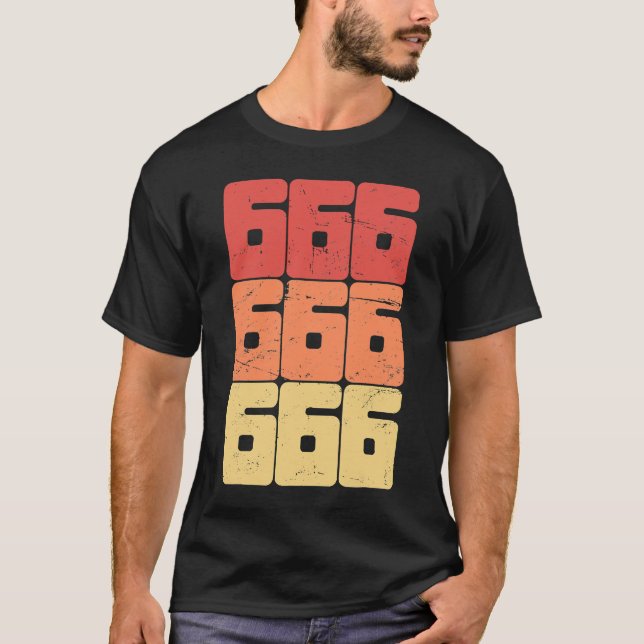 666 Number of the Beast Satanic Occult Pagan Gothi T-Shirt (Front)