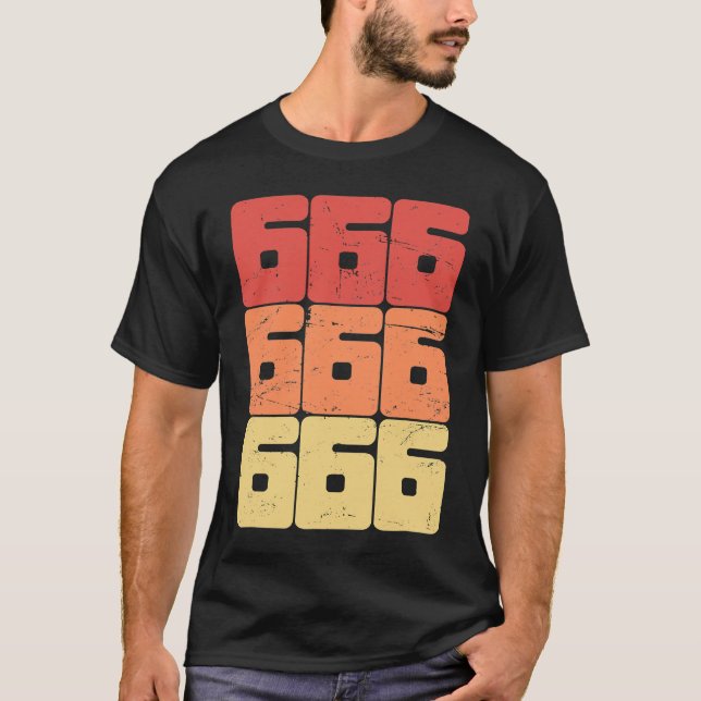 666 Number of the Beast Satanic Occult Pagan Gothi T-Shirt (Front)