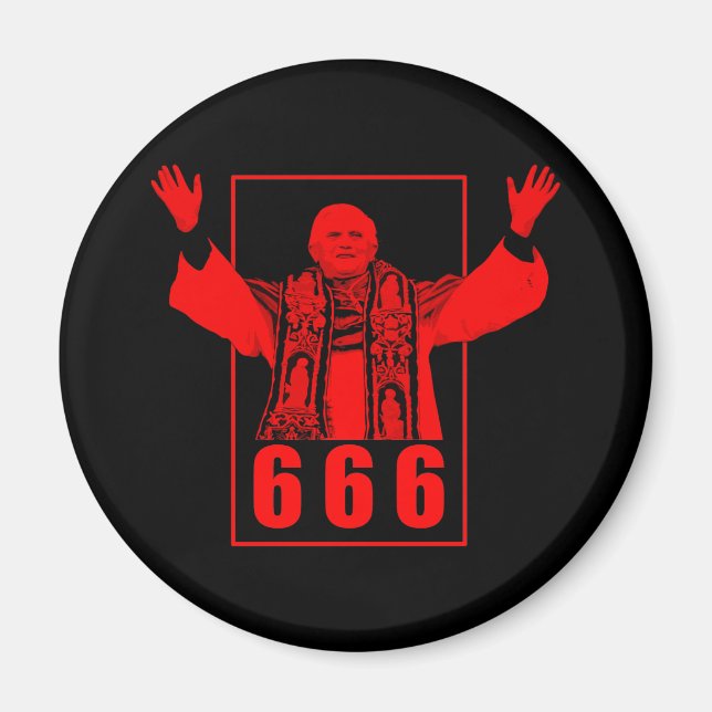 666 Pope Magnet (Front)