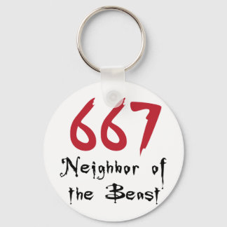 667 Neighbor of the Beast Keychain