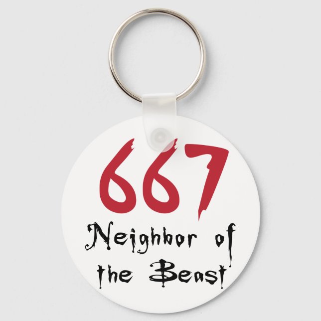 667 Neighbor of the Beast Keychain (Front)