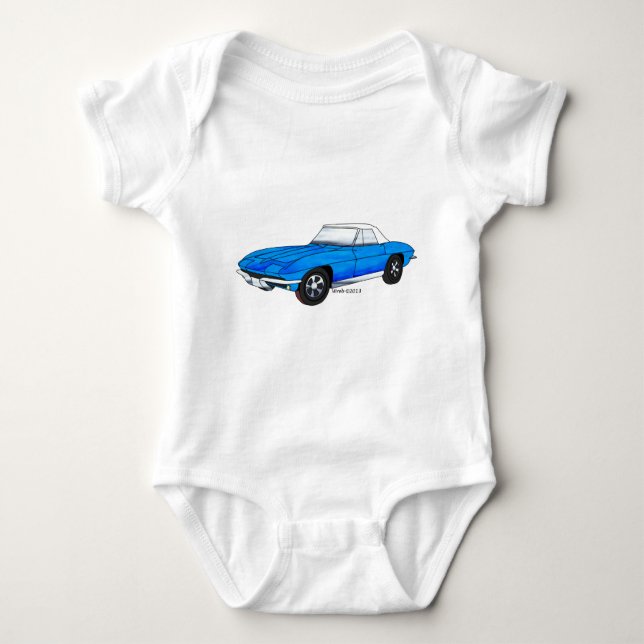 66 Corvette Sting Ray Baby Bodysuit (Front)