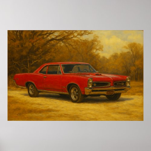 "66" GTO Muscle Car Poster "66" GTO Muscle Car Poster