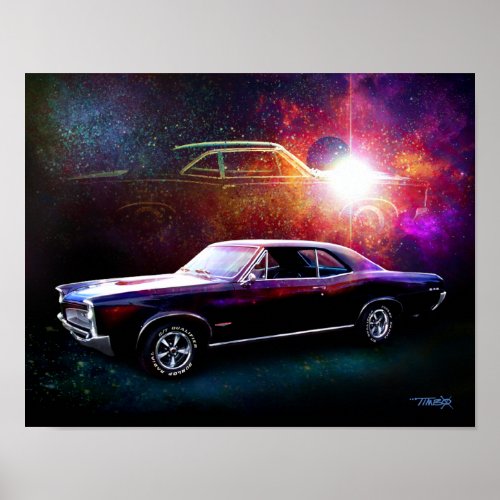 66 GTO painting Poster