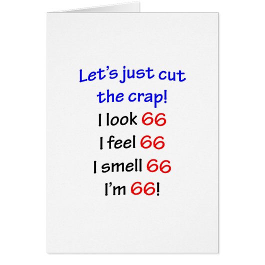 66  Let's cut the crap Cards (Front)