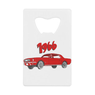 66 mustang credit card bottle opener