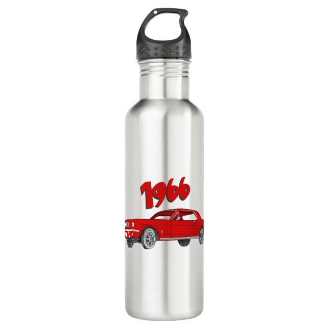 66 mustang stainless steel water bottle (Front)