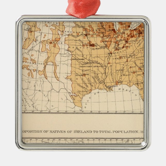 66 Natives Ireland 1900 Metal Ornament (Front)
