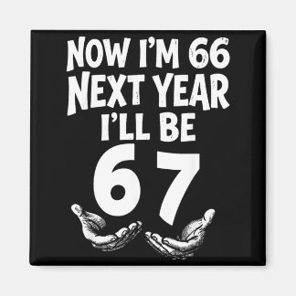 66 Next Year Ill 67 Funny 66th Birthday Six Seven Magnet