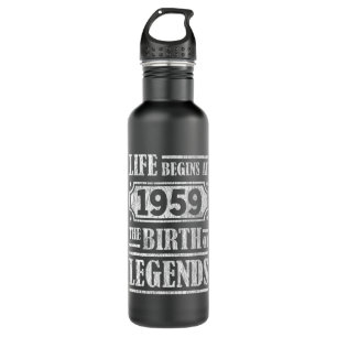 66 Year Old 1959 Birth Of Legend 66th Birthday Stainless Steel Water Bottle