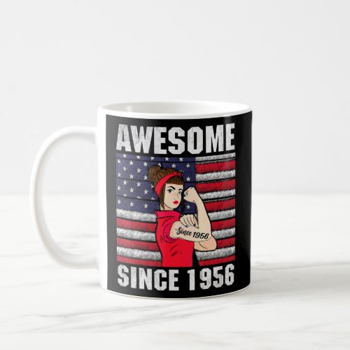 66 Year Old Awesome Since 1956 66th Birthday Women Coffee Mug