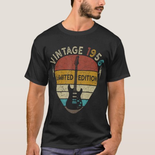 66 Years Old Gift Vintage 1956 Guitar Lover 66th B T_Shirt