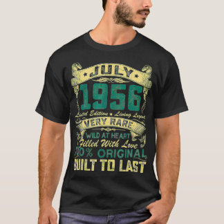 66 Years Old Vintage July 1956 Limited Edition 66t T-Shirt