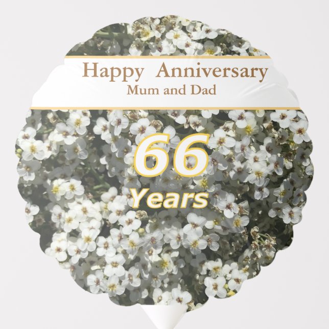 66th Anniversary Editable Balloon (Front)
