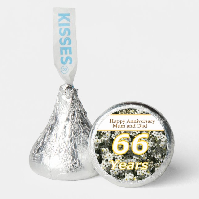 66th Anniversary Editable Hershey®'s Kisses® (Front)