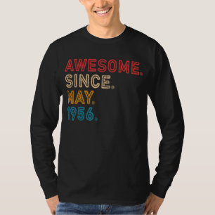 66th Birthday Awesome Since May 1956 66 Years Old T-Shirt