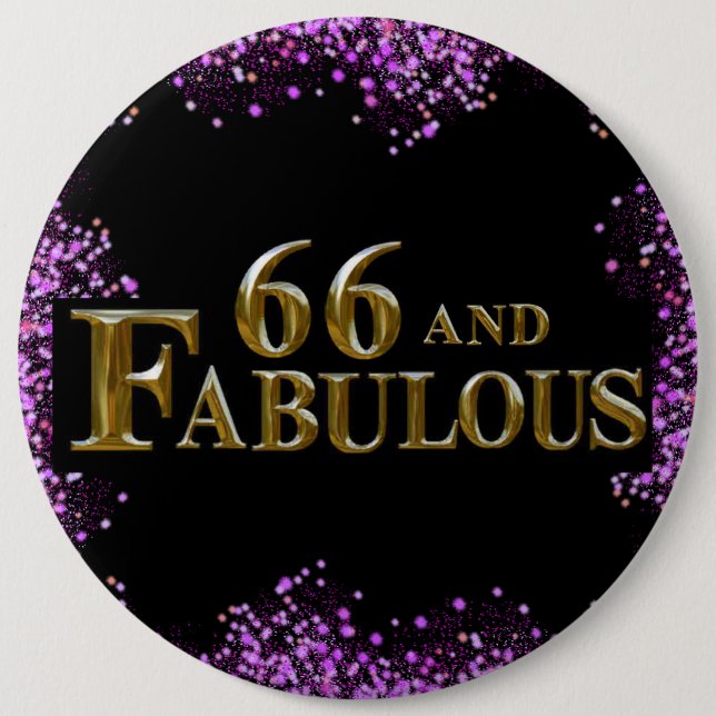 66th Birthday  Button (Front)