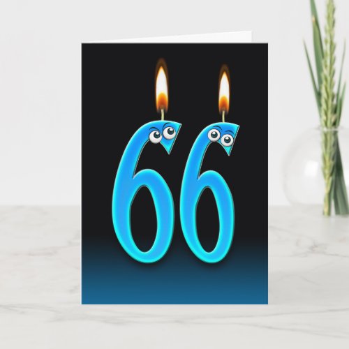 66th Birthday Candles Card