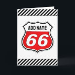 66th Birthday Card<br><div class="desc">Funny 66th birthday card for him or for her. To personalize edit text to add name.</div>