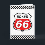 66th Birthday Card<br><div class="desc">Funny 66th birthday card for him or for her. To personalize edit text to add name.</div>