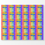 [ Thumbnail: 66th Birthday: Colorful, Fun Rainbow Pattern # 66 Wrapping Paper ]