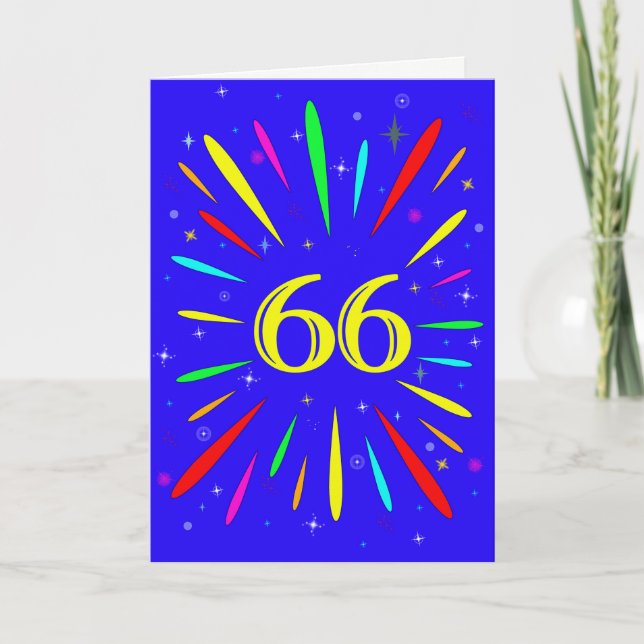 66th Birthday Explosion Card (Front)