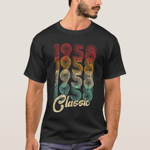 66th Birthday Gift Classic 1958 66 Years Old T_Shirt