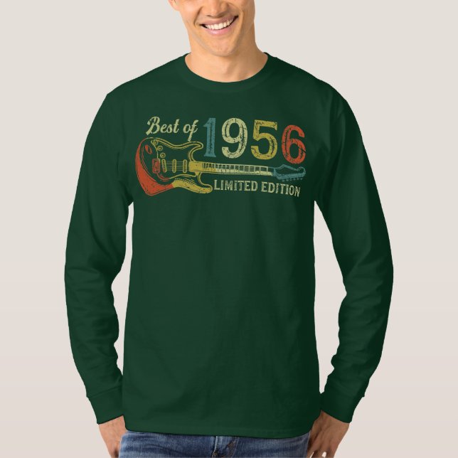 66th birthday gifts for men women Guitar Lover T-Shirt (Front)
