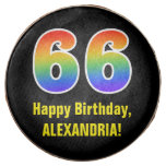 [ Thumbnail: 66th Birthday - Rainbow Spectrum Pattern Number 66 ]