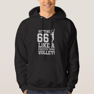 66th Birthday Tennis 66 Years Old Tennis Player Bi Hoodie