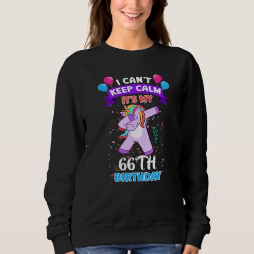 66th Birthday Unicorn  For 66 Years Old Women At A Sweatshirt