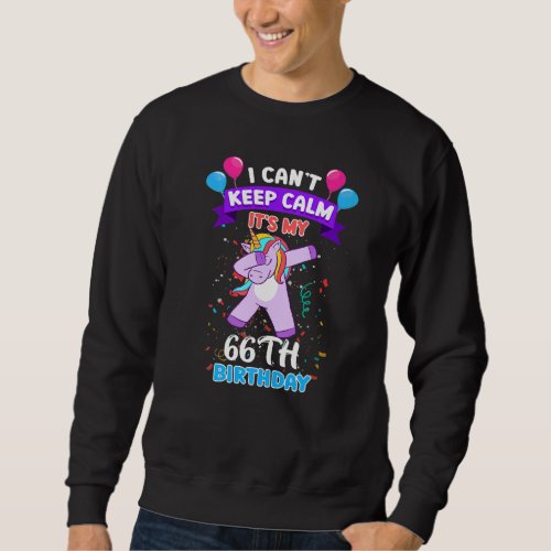 66th Birthday Unicorn  For 66 Years Old Women At A Sweatshirt