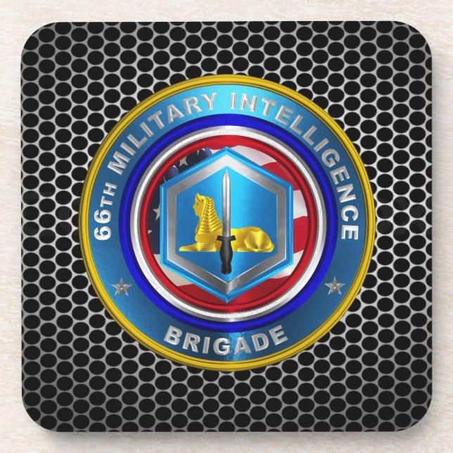 66th Military Intelligence Brigade Beverage Coaster (Front)