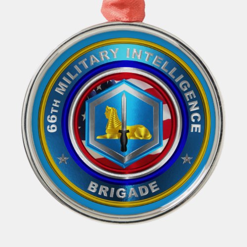 66th Military Intelligence Brigade Christmas  Metal Ornament