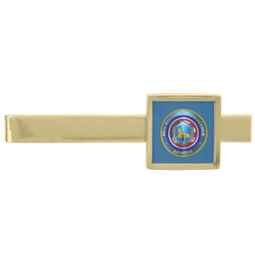 66th Military Intelligence Brigade  Gold Finish Tie Bar